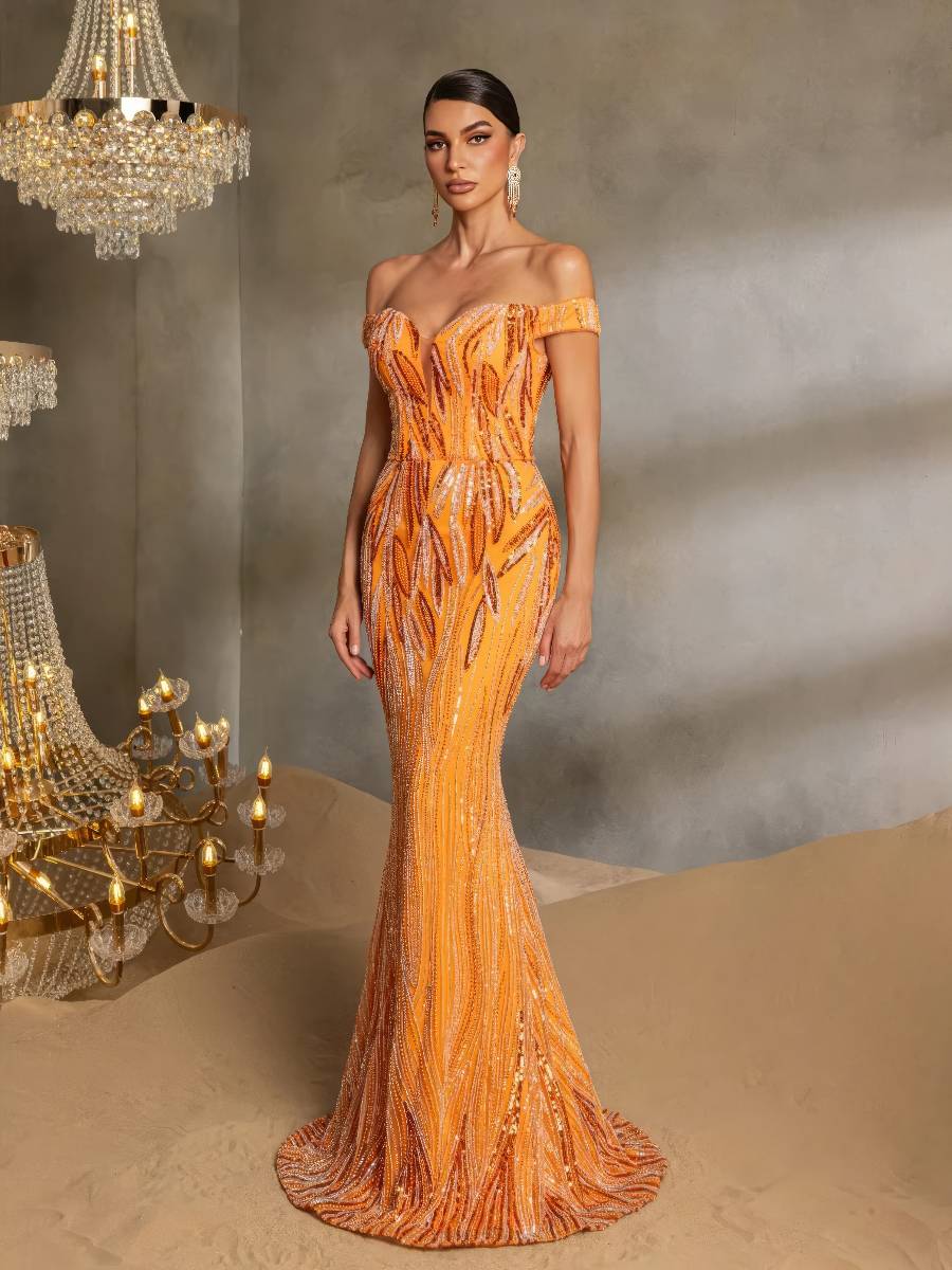 Robe Argent Orange