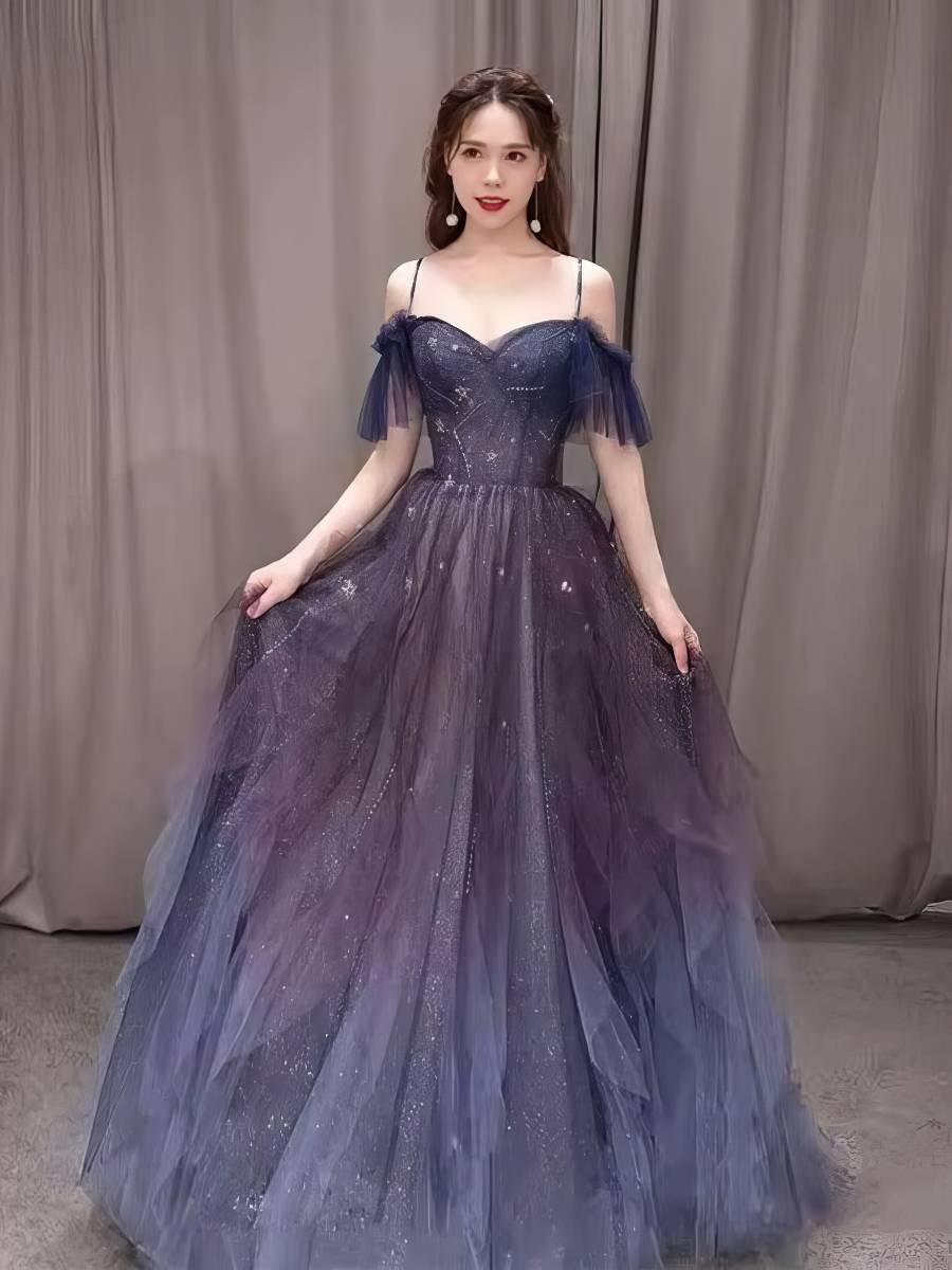 Robe Bleu Et Violet​
