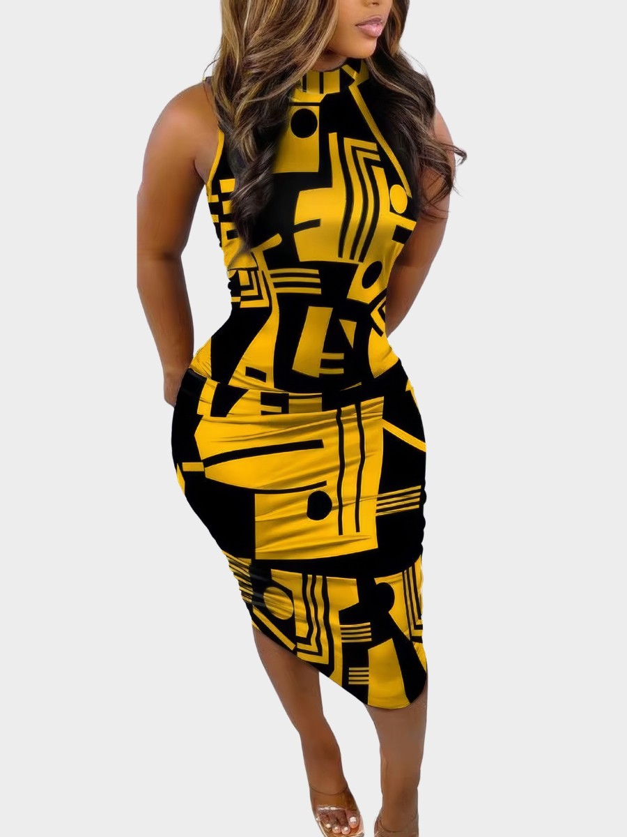 Robe Jaune Et Noir​