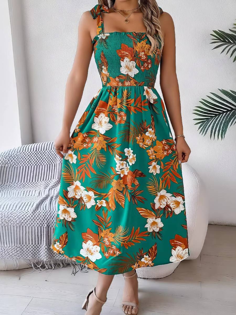 Robe Orange Et Verte​