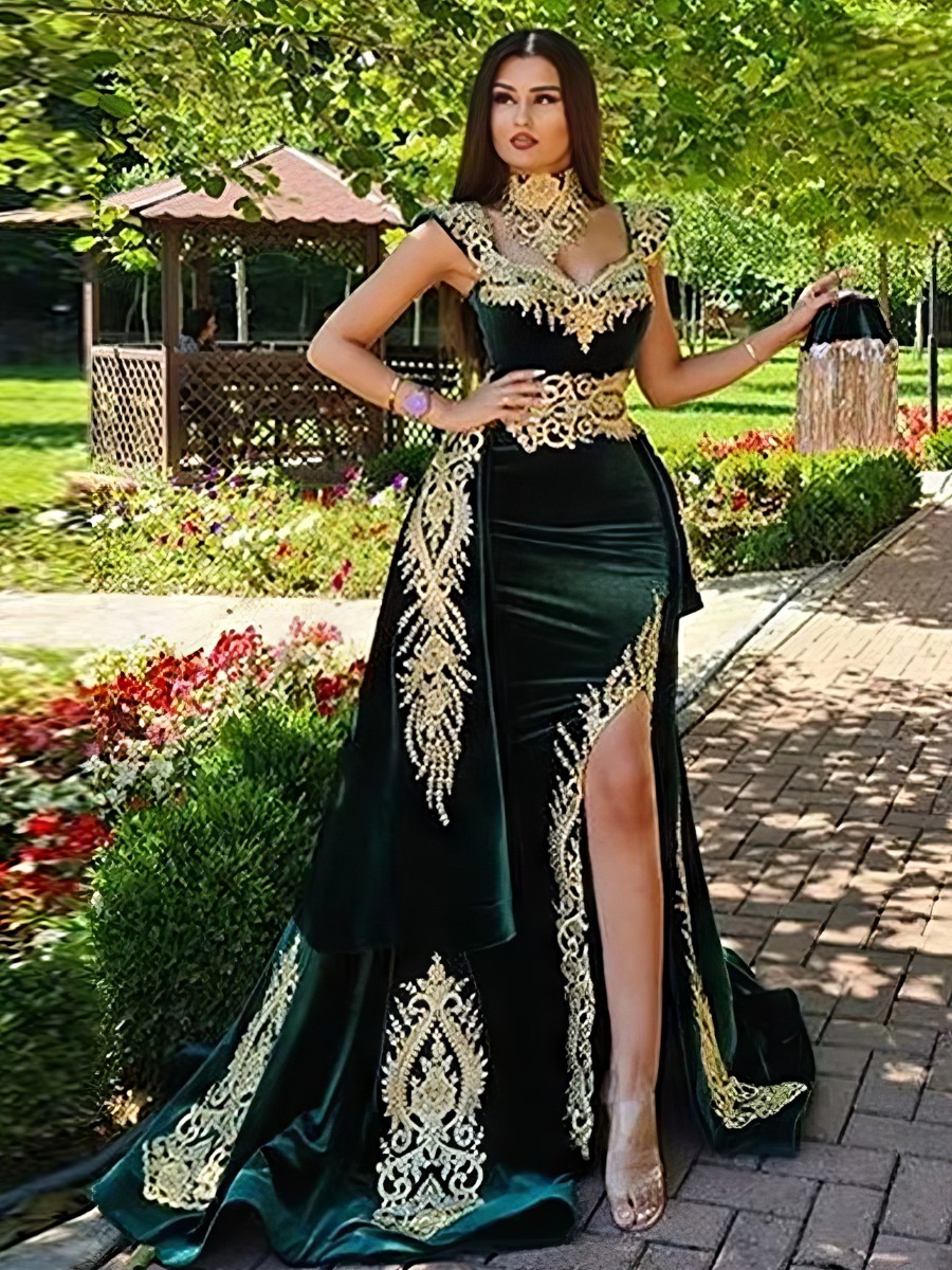 Robe Verte Et Dorée​