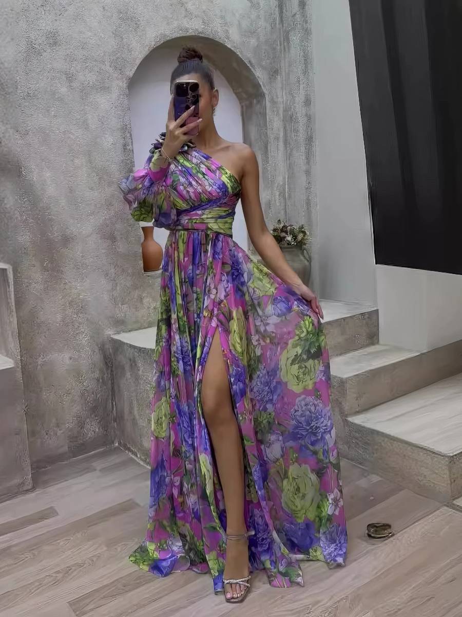 Robe Verte Et Violette​